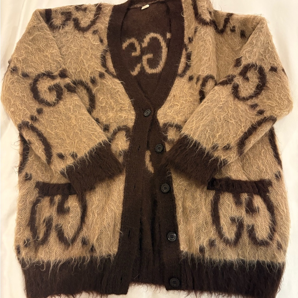 Gucci Women's Cardigan in Brown and Tan